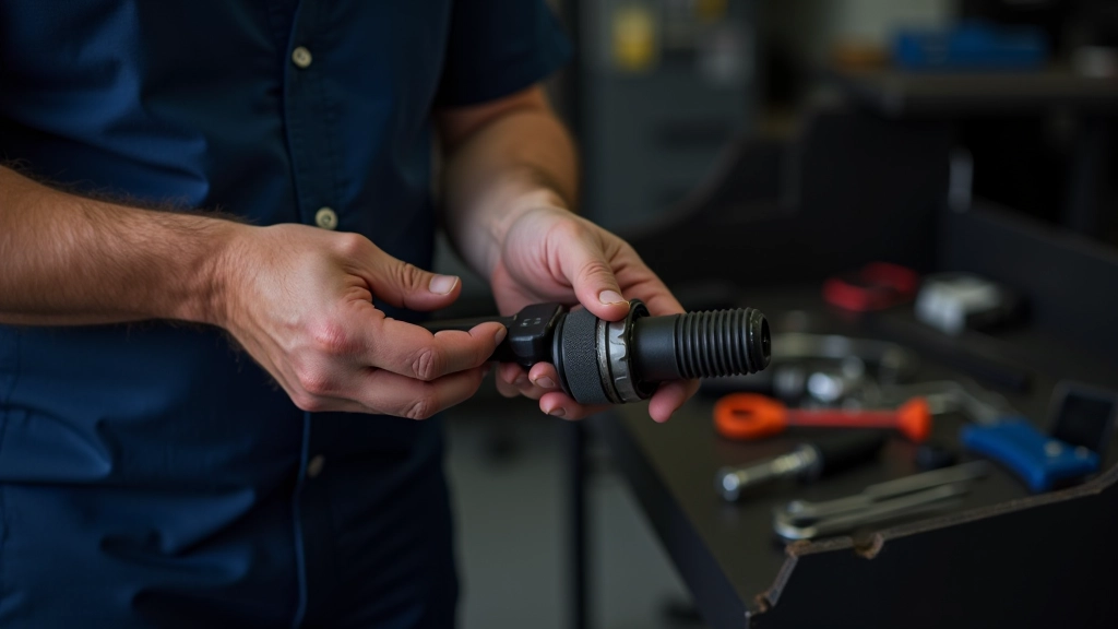 Mechanic hands-on inspection of tie rod end and suspension bushing components for wear and damage