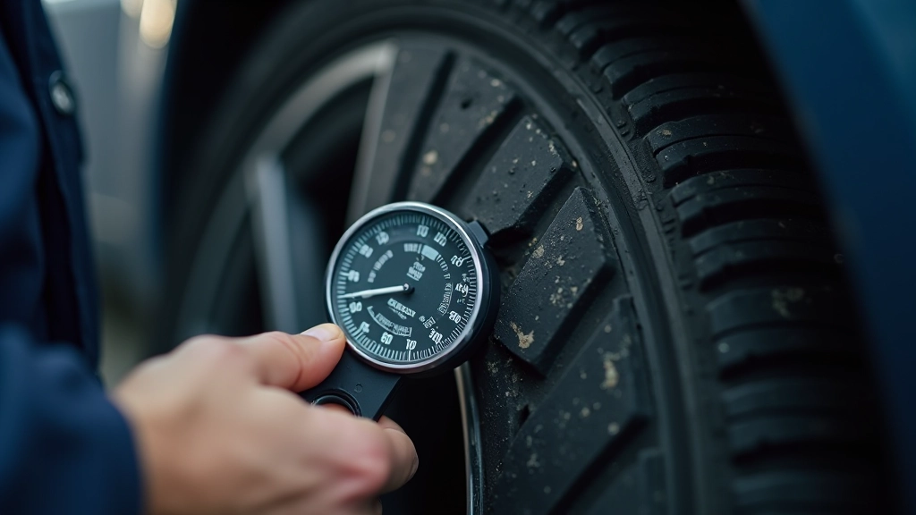 Tire tread depth measurement